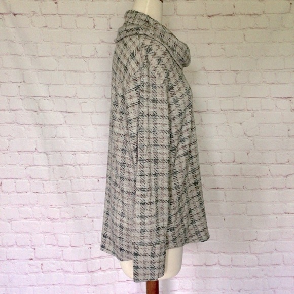 Tribal Gray and Purple Cowl Neck Sweater - Size Large - Picture 4 of 7